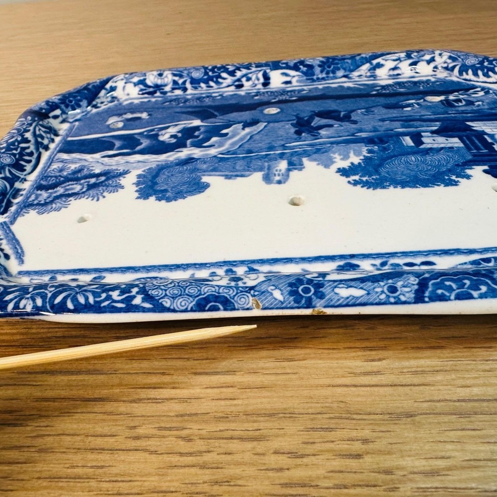 Vintage c1930 Copeland Spode Blue Italian Hygienic Cheese Dish Keeper England - Picture 15 of 16
